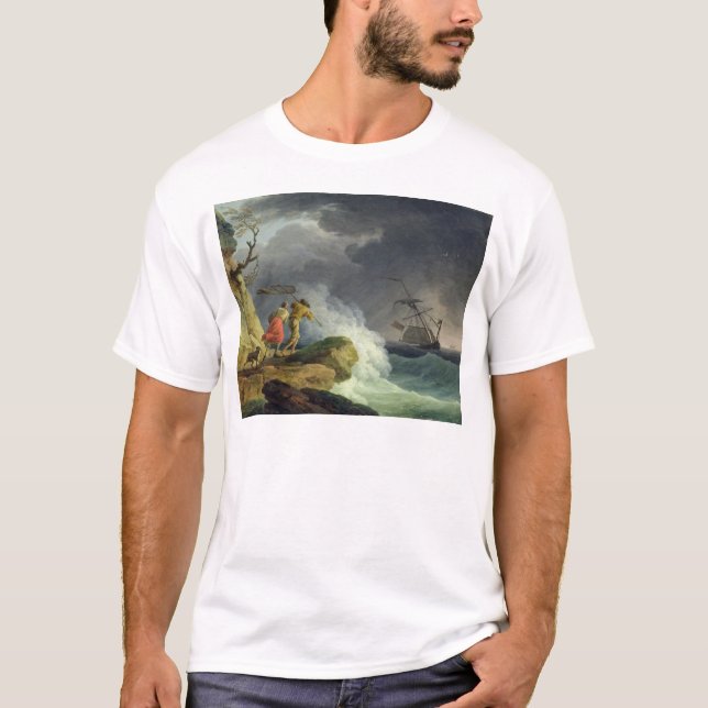 Coastal Scene in a Storm, 1782 T-Shirt (Front)
