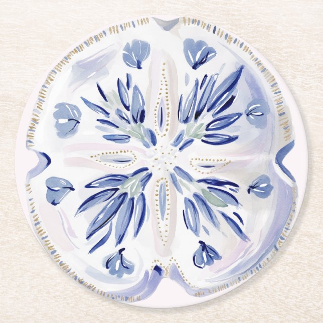 Coastal Sea Life Paper Coasters (Front)