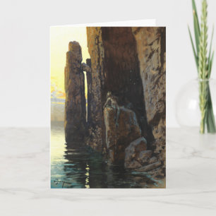 Coastal Sea Mermaid Girl Bare & Lurking Desires Card