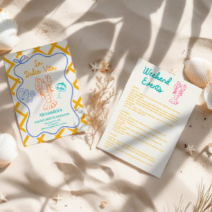 Coastal Seafood Bachelorette Bash Invitation