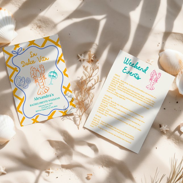 Coastal Seafood Bachelorette Bash Invitation (Creator Uploaded)