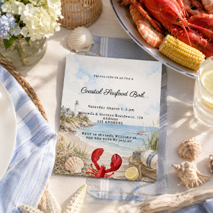 Coastal Seafood Boil party invitation