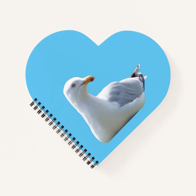 Coastal Seagull Nature Seaside Bird Art  Notebook (Front)