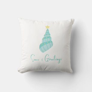 Coastal Seas and Greetings Shell Cushion