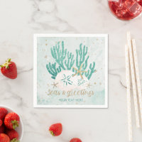 Coastal SEAS & Greetings Turquoise Glitter Coral
