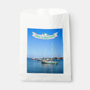 Coastal Seas n Greetings Sailboats on the Bay Favour Bag