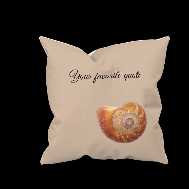 Coastal seashell autumn fall sea animal snail cushion (Creator Uploaded)