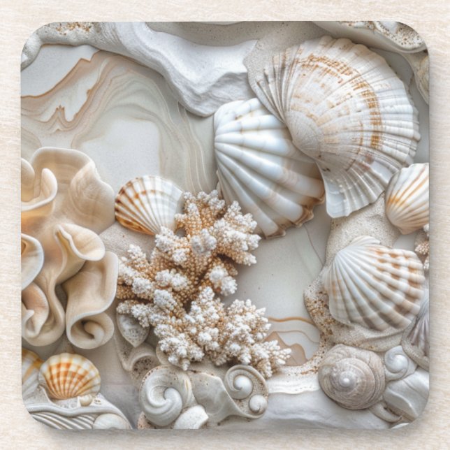 Coastal Seashell Coasters (Front)