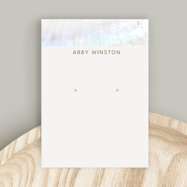 Coastal Seashell  Earring Display Holder Business Card (Creator Uploaded)