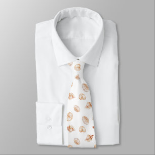 Coastal Seashell Oceanside Beach Nautical Tie