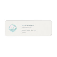 Coastal Seashell Wedding Return Address