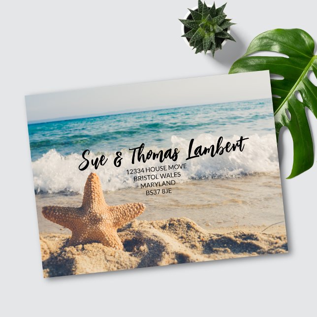 Coastal Seaside Change of Address Postcard | We Ha (Creator Uploaded)