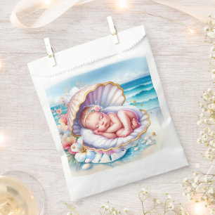 Coastal Seaside Girl's Baby Shower Ocean Themed Favour Bag