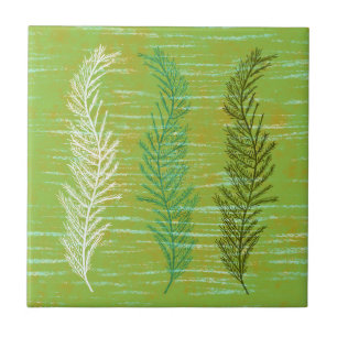 Coastal Seaweed Ceramic Tile