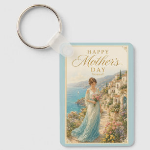 Coastal Serenity Mother’s Day Greeting Key Ring
