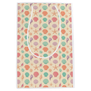 Coastal Shell Pattern Medium Gift Bag