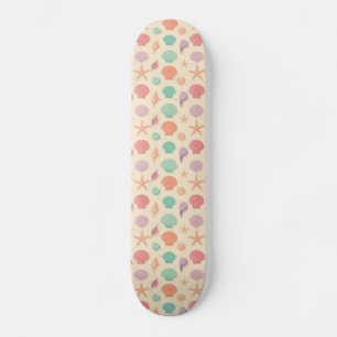 Coastal Shell Pattern Skateboard