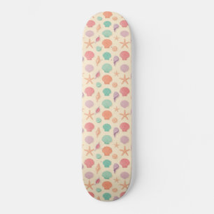 Coastal Shell Pattern Skateboard