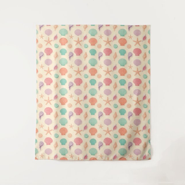 Coastal Shell Pattern Tapestry (Front)