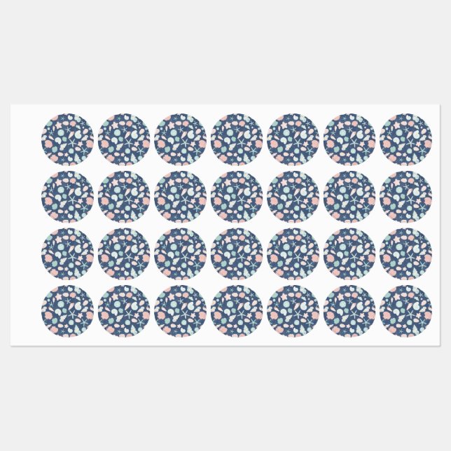 Coastal Shells Beach & Ocean Design (Sheet)