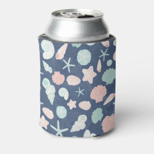 Coastal Shells Beach & Ocean Design Can Cooler