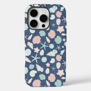 Coastal Shells Beach & Ocean Design iPhone 16 Pro Case