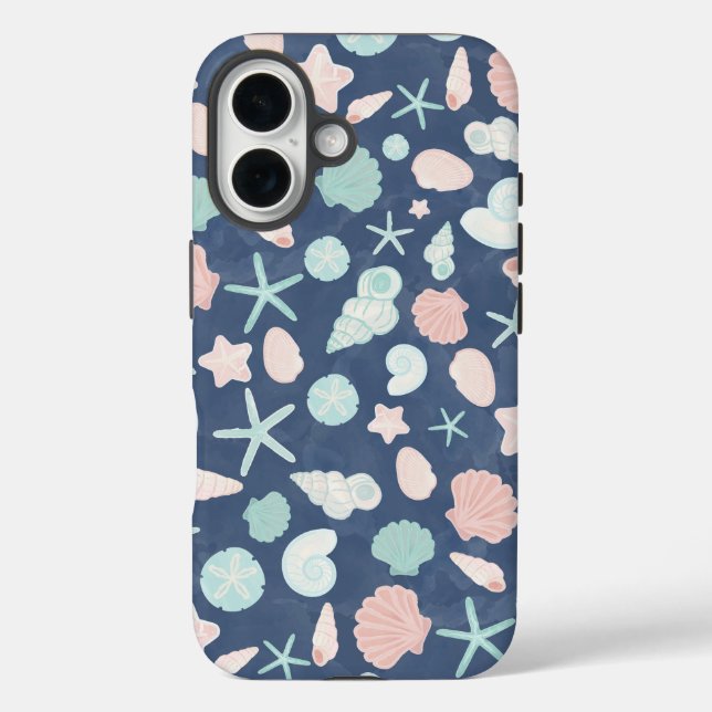 Coastal Shells Beach & Ocean Design Case-Mate iPhone Case (Back)