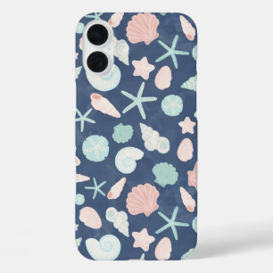Coastal Shells Beach & Ocean Design iPhone 16 Plus Case