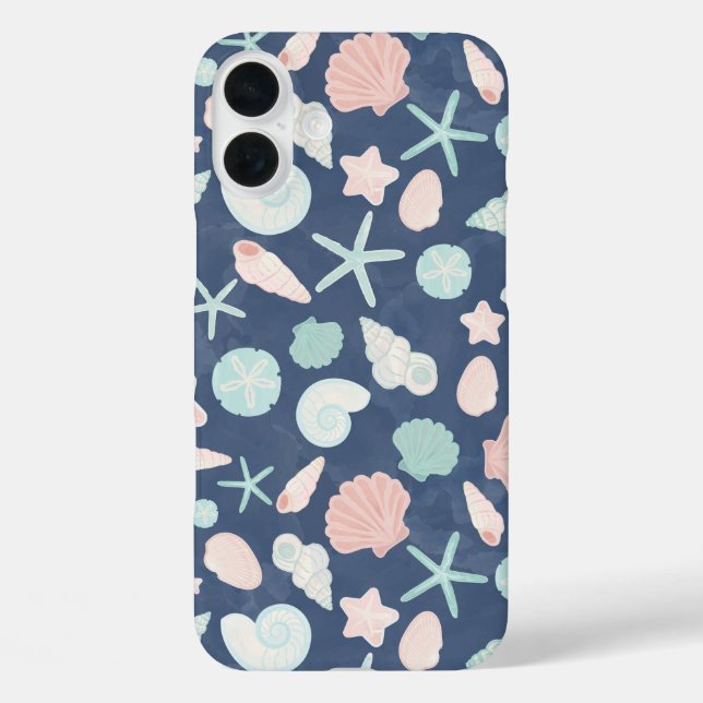 Coastal Shells Beach & Ocean Design Case-Mate iPhone Case (Back)