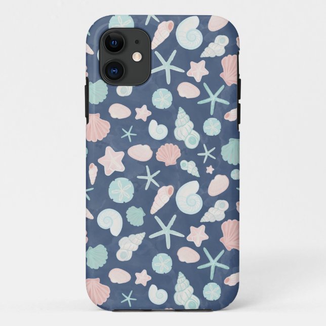 Coastal Shells Beach & Ocean Design Case-Mate iPhone Case (Back)