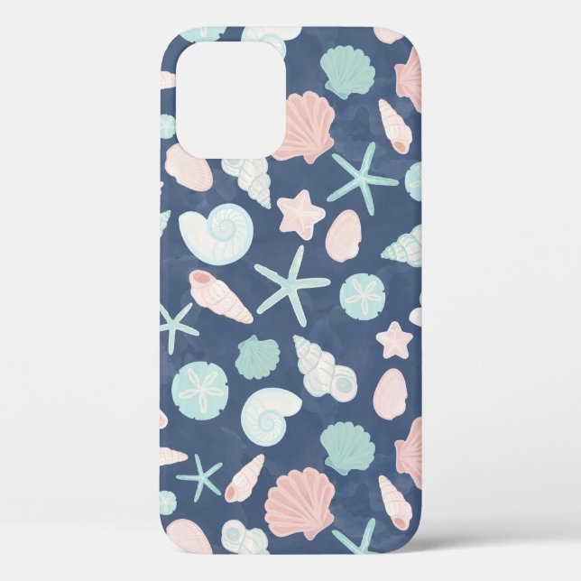 Coastal Shells Beach & Ocean Design Case-Mate iPhone Case (Back)
