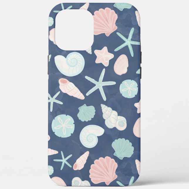 Coastal Shells Beach & Ocean Design Case-Mate iPhone Case (Back)
