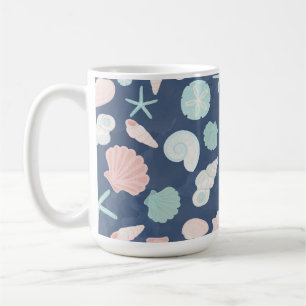 Coastal Shells Beach & Ocean Design Coffee Mug