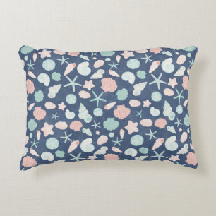 Coastal Shells Beach & Ocean Design Decorative Cushion