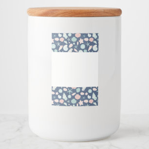 Coastal Shells Beach & Ocean Design Food Label