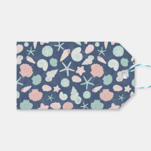 Coastal Shells Beach & Ocean Design Gift Tags