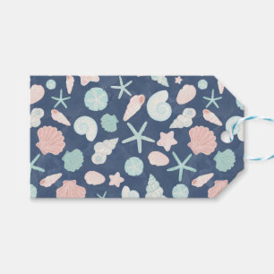 Coastal Shells Beach & Ocean Design Gift Tags