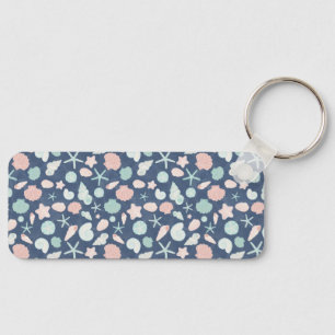 Coastal Shells Beach & Ocean Design Key Ring