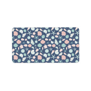 Coastal Shells Beach & Ocean Design Label