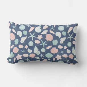 Coastal Shells Beach & Ocean Design Lumbar Cushion
