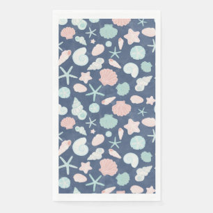 Coastal Shells Beach & Ocean Design Napkin