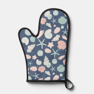 Coastal Shells Beach & Ocean Design Oven Mitt