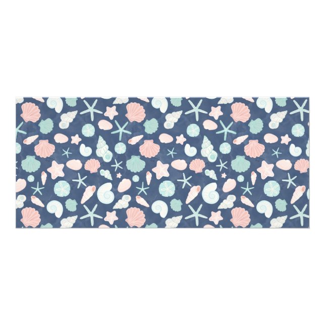 Coastal Shells Beach & Ocean Design Rack Card (Front)