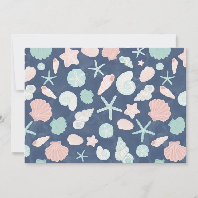 Coastal Shells Beach & Ocean Design Save The Date (Front)