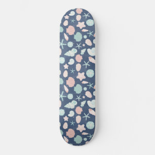 Coastal Shells Beach & Ocean Design Skateboard