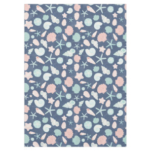 Coastal Shells Beach & Ocean Design Tablecloth