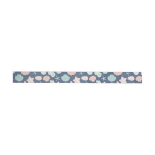 Coastal Shells Beach & Ocean Design Wrap Around Label