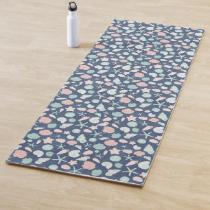 Coastal Shells Beach & Ocean Design Yoga Mat
