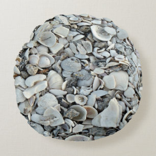 Coastal Shells Round Accent Cushion