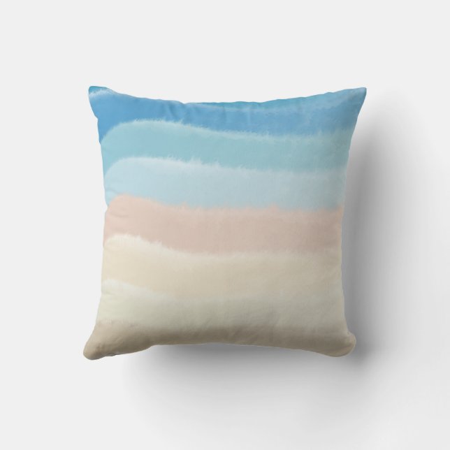 Coastal Shoreline Salty Waves  Cushion (Back)